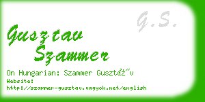 gusztav szammer business card